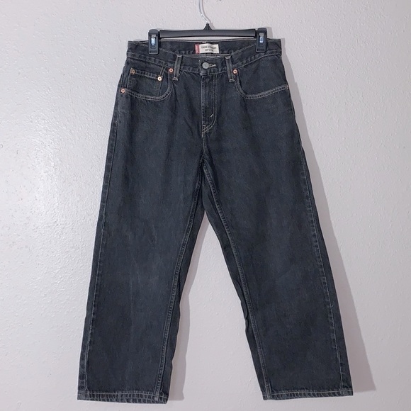 Vintage Y2K LEVI’S 569 Loose fit Wide-leg black Jean’s 31 relaxed fit boyfriend - Picture 2 of 13